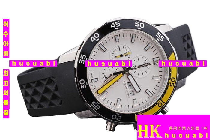 ̴ ð Replica IWC Schaffhausen Black Rubber Men Japanese Quartz Movement. YC010-23