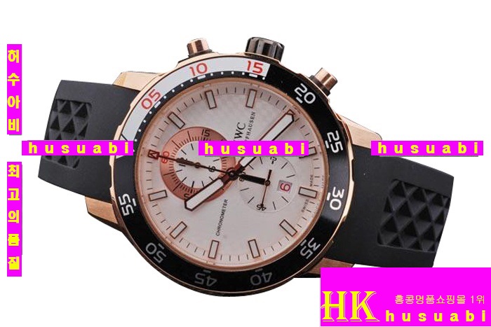 ̴ ð αǰ Replica IWC Schaffhausen Black and Gold Bezel Japanese Quartz Movement Men