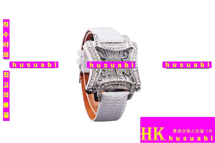 ĵ ڽð Replica Chopard Japanese Quartz MOVEMENT Polished Case Diamond Bezel White leather Bracelet Women. sa-13