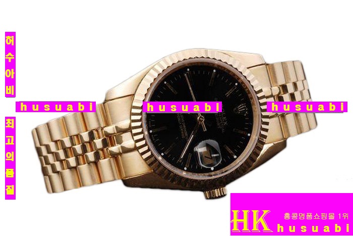 η ڸǰð Replica Rolex Datejust Automatic Movement Black Dial Pure Yellow Gold Men-A1328